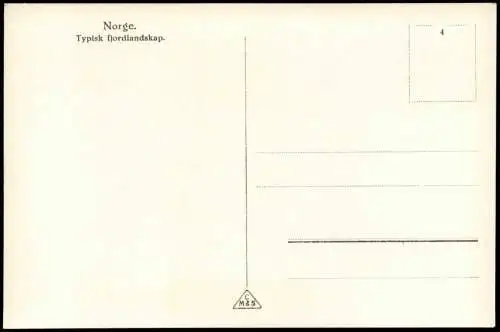 Norwegen Allgemein Norge Typisk fjordlandskap Fjord Landschaft 1920