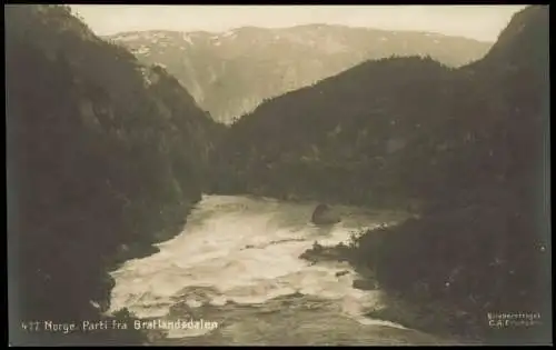 Norwegen Norge Norwegen Norge Parti fra Bratlandsdalen Fluss Landschaft 1910