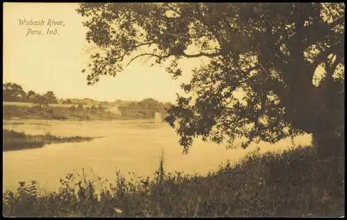 Postcard PERU Landschaften Wabash River 1914