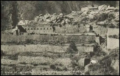 Postcard Cusco Cuzco Vista de la Fortaleza Ollantaytambo 1914 Peru