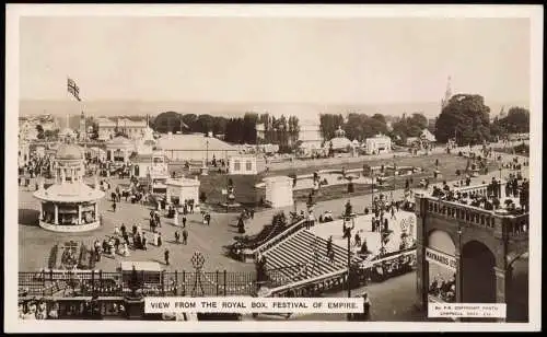 Crystal Palace-London View from the royal box - Festival of Empire 1911