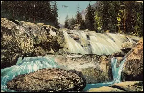 Kohlbach Kolbachy Studenec Unterer Wasserfall. Alsó vizesés. 1914