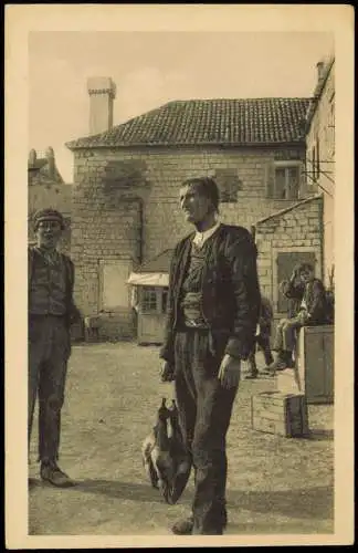 Postcard Split Split Na pazaru. Mann auf Markt Typen AK 1928