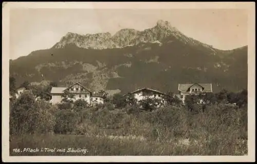 Ansichtskarte Pflach in Tirol Häuser mit Säuling 1938