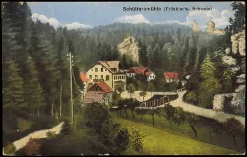 Ansichtskarte Schüttersmühle-Pottenstein Stadtpartie 1914