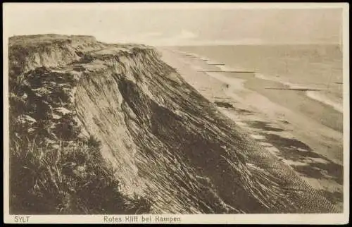 Ansichtskarte Kampen (Sylt) Rotes Kliff bei Kampen Sylt 1928