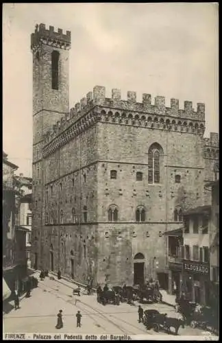 Cartolina Florenz Firenze Palazzo del Podestà detto del Bargello 1910