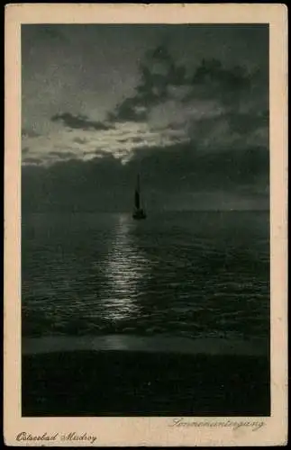 Misdroy Międzyzdroje Ostseebad Ostsee Stimmungsbild Sonnenuntergang 1910