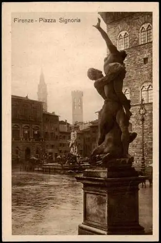 Cartolina Florenz Firenze Firenze Piazza Signoria (Denkmäler) 1920