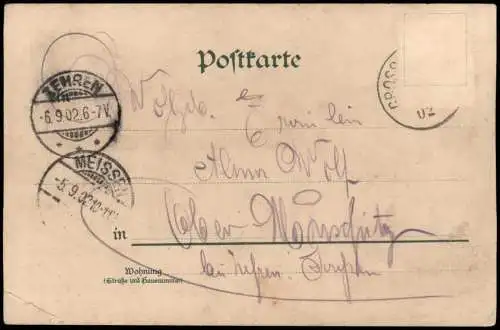 Waltersdorf-Großschönau (Sachsen) 3 Bild Litho Lausche Luž 1903