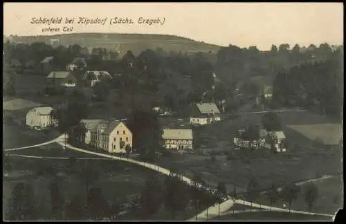 Kipsdorf Altenberg  Schönfeld  Erzgebirge Unterer Teil 1935  Landpoststempel