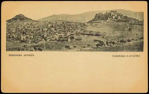 Postcard Athen Αθήνα Totale 1899  Greece Griechenland