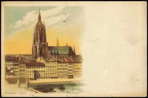 Ansichtskarte Litho AK Frankfurt am Main Dom 1899