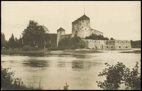 Savonlinna Blick auf das Schloß Olavinlinna 1919 Privatfoto   Suomi Karelien