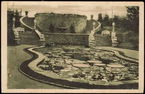 Ansichtskarte Essen (Ruhr) GRUGA Staudenlichtung, Victoria-Regia-Becken 1929