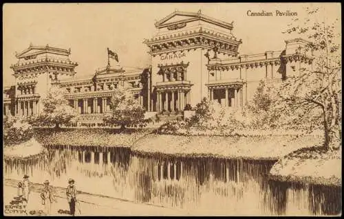 Postcard London British Empire Exhibition Canadian Pavilion 1924