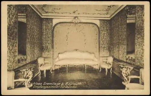 Ansichtskarte Bayreuth Erimitage Empfangszimmer Für Damen. 1922