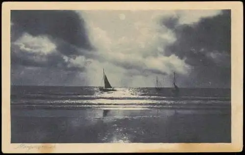 Ansichtskarte Karlshagen Morgengrauen Stimmungsbild Ostsee 1928