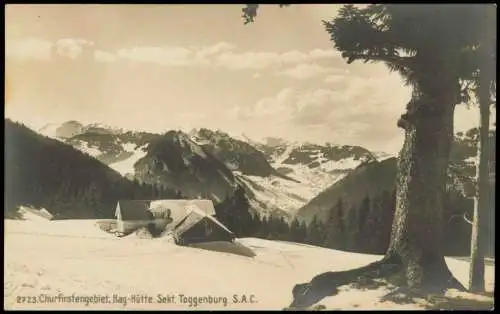 .Schweiz Churfirstengebiet, Hag-Hütte Sekt. Toggenburg S.A.C. 1919