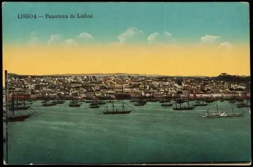 Postcard Lissabon Lisboa Panorama de Lisboa 1914