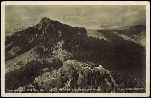 Ansichtskarte Lam (Oberpfalz) Luftbild Fliegeraufnahme Osserschutzhaus 1935