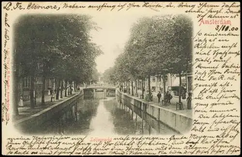 Postkaart Amsterdam Amsterdam Leliegracht 1900