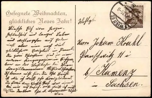 Weihnachten Christmas Gloria in excelsis Deo! Jesus zwischen Engeln 1935