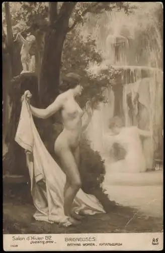 Ansichtskarte  Erotik Nackt - Nude BATHING WOMEN - КУПАЛЬЩИЦЫ 1913