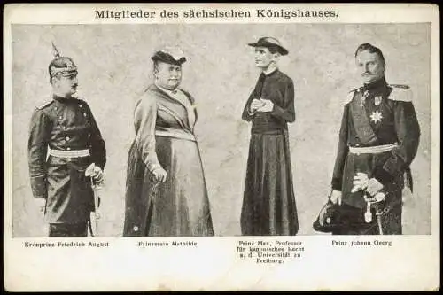 .Sachsen Mitglieder des sächsischen Königshauses. Kronprinz u.a. Adel
 1913