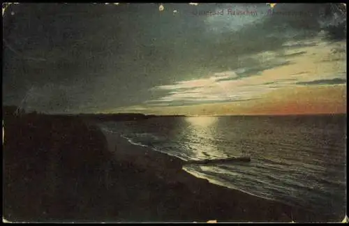 Ostseebad Rauschen Svetlogorsk (Ruszowice / Raušiai) Strand Abendstimmung 1924  Ostpreußen