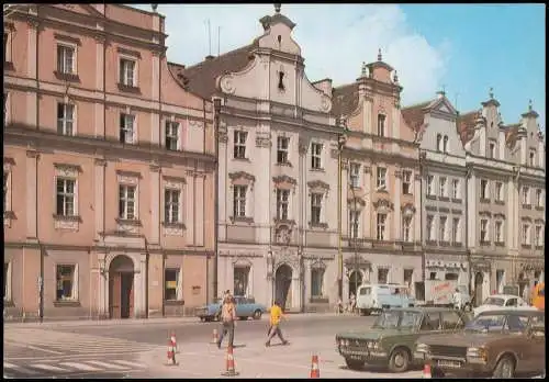 Postcard Oppeln Opole Straßen Ansicht Kamieniczki w Rynku 1970