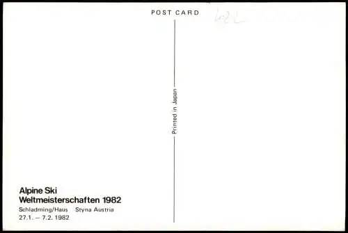 Schladming Alpine Ski Weltmeisterschaften 1982 (Mehrbild-AK Wintersport) 1982