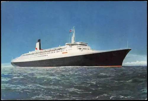 Ansichtskarte  Schiff Ship Cunard R.M.S. "Queen Elizabeth 2" 1970