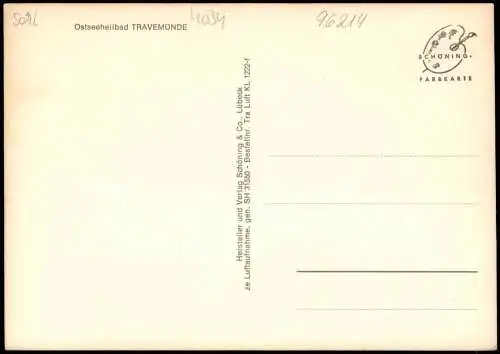 Ansichtskarte Travemünde-Lübeck Luftbild, Strand vom Flugzeug aus 1970