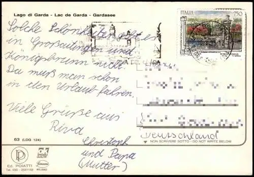 Lago di Garda Gardasee (Mehrbildkarte) schöne Frau Erotik