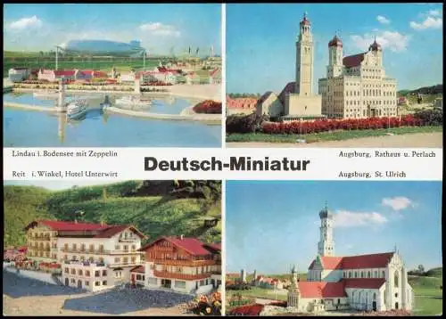 Haunstetten-Augsburg Mehrbildkarte "Deutsch-Miniatur" Haunstetten 1966