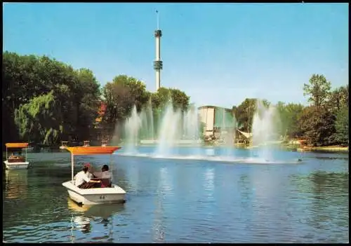 Karlsruhe Bundesgartenschau Springende Wasser im Stadtgarten See 1967