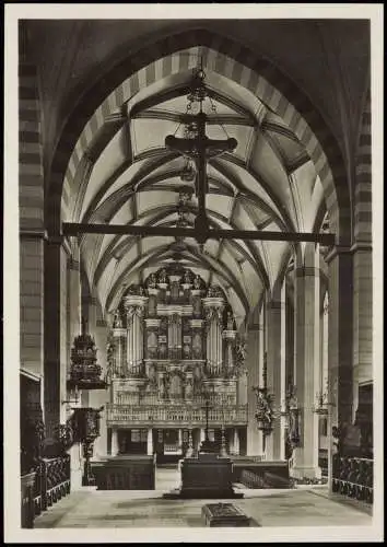 Ansichtskarte Merseburg Dom-Inneres mit Orgelempore 1950