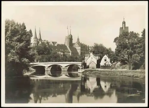 Merseburg Dom DOMTÜRME Schloß und (rechts) Turm der Neumarkts-Kirche 1940