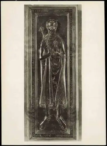 Merseburg DOM Grabplatte König Rudolfs v. Schwaben († 1080) 1950