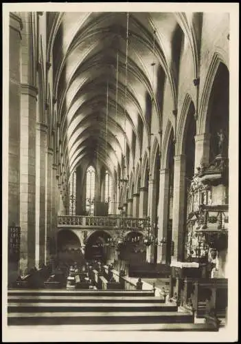 Ansichtskarte Erfurt Innenansicht Kirche Predigerkirche 1940