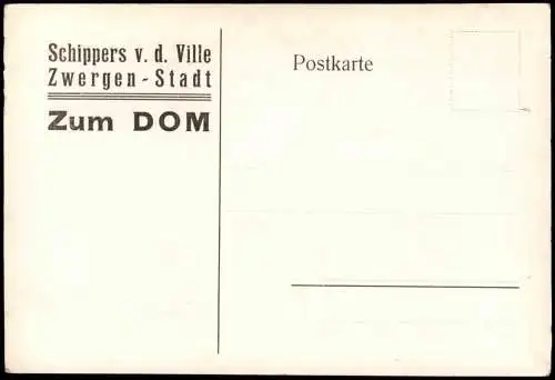 Schippers v. d. Ville Zwergen Stadt Zum DOM (Liliputanter, Zirkus) 1930