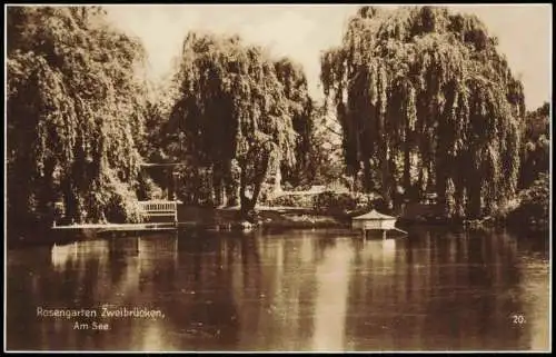 Ansichtskarte Zweibrücken Rosengarten 1926