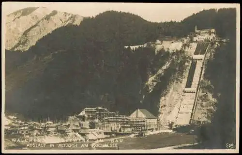 Ansichtskarte Kochel am See Kraftwerk Walchensee im Bau 1929