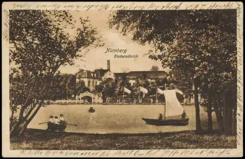 Ansichtskarte Nürnberg Dutzendteich Restaurant 1914