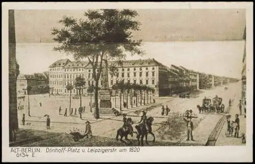 Ansichtskarte Berlin Dönhoff-Platz u. Leipzigerstraße 1820/1922