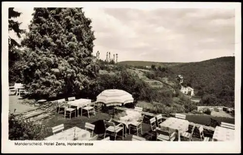 Ansichtskarte Manderscheid Hotel Zens, Hotelterrasse 1959