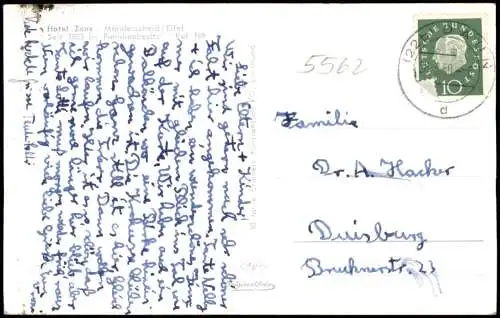 Ansichtskarte Manderscheid Hotel Zens, Hotelterrasse 1959
