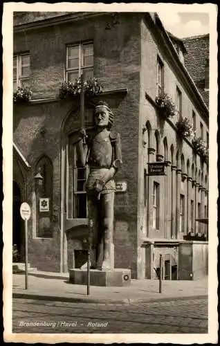 Ansichtskarte Brandenburg an der Havel Roland 1. Polizei Revier 1950