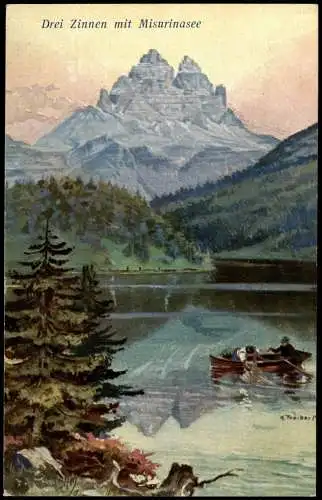 Hayden Cortina d’Ampezzo Anpezo Misurinasee Lago di Misurina Künstlerkarte 1918